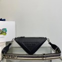 Copy Prada Leather Triangle shoulder bag 2EV055 black Tl5830Ey31