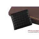 Fake Bottega Veneta Intrecciato Nappa Leather Wallet BV1566 Black Tl17374Hj78