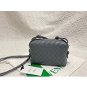 Fake Bottega Veneta Mini intrecciato leather cross-body bag 680254 gray Tl16761EQ38
