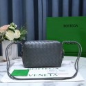 Fake Bottega Veneta Small intrecciato leather cross-body bag 680255 Gray Tl16738bz90