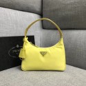 Fake Prada Re-Edition 2000 nylon mini-bag 91515 yellow Tl6181uQ71