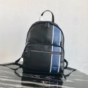 Fake Prada Technical fabric and leather backpack 2VZ066 black&blue Tl6217qZ31