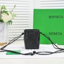 First-class Quality Bottega Veneta Mini intreccio leather crossbody bucket bag 680217 black Tl16727VJ28