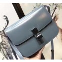 First-class Quality Celine Classic Box Flap Bag Smooth Leather C20447 SkyBlue Tl5169fm32