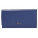 First-class Quality PRADA Saffiano Leather Bi-Fold Wallet 1M1311 Blue Tl6758Sf41