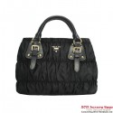 High Imitation Prada Gaufre Fabric Tote Bag BN1792 Black Tl6677bg96