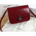 High Quality Celine Classic Box Small Flap Bag Smooth Leather C11042 Dark Red Tl5197BH97