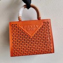 High Quality Prada leather tote bag 1AG405 orange Tl5927BH97