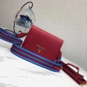 High Quality Replica Prada calf leather shoulder bag 1BD102 red Tl6554aR54
