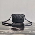 Hot Replica Prada Leather Prada Tress Shoulder Bag 1BD246 black Tl6054wR89