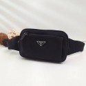Imitation Prada Nylon and leather belt bag VA0977 black Tl6524Fo38