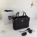 Knockoff Prada Galleria Small Saffiano Leather Bag BN2316 black Tl6440Bt18