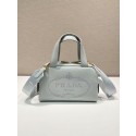 Knockoff Prada leather tote bag 1DH770 light blue Tl5717fY84