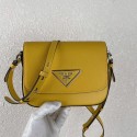 Knockoff Prada Saffiano leather mini shoulder bag 2BD249 yellow Tl6112iV87