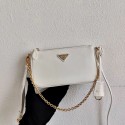 Knockoff Prada Saffiano leather mini shoulder bag 2BH171 white Tl6108ch31