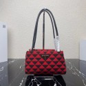 Luxury Prada Small embroidered fabric Symbole bag 1BA368 red Tl5699kp43