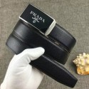 Prada 34mm Leather Belt PD0801 Black Tl7510Lp50