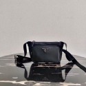 Prada Brushed leather mini bag 2VD128 black Tl5923Ty85
