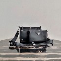 Prada Brushed leather small bag 2BH168 black Tl5924Gw67