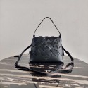 Prada Leather Prada Tress Handbag 1BA290 black Tl6025KX51