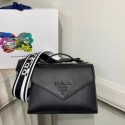 Prada Monochrome Saffiano and leather bag 1BD317 black Tl5808JD28