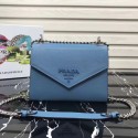 Prada Monochrome Saffiano leather bag 1BD127 light blue Tl6539Rc99