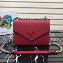 Prada Monochrome Saffiano leather bag 1BD127 red Tl6542xh67