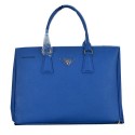 Prada Saffiano Calfskin Leather Tote Bag PBN2274 Blue Tl6625vj67