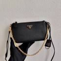 Prada Saffiano leather mini shoulder bag 2BH171 black Tl6107rJ28