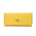 Prada Saffiano Leather Wallet 1M1132_QME Yellow Tl6753SS41