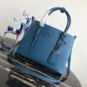 Prada Saffiano original Leather Tote Bag BN2838 blue Tl6387vX33