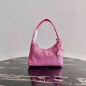 Prada Satin mini-bag with artificial crystals 1BE515Z pink Tl5883dN21