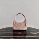 Prada Shearling tote mini-bag 1NE515 pink Tl5968Nw52