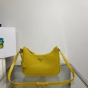 Prada Small Saffiano leather shoulder bag 1BD330 yellow Tl5814DI37