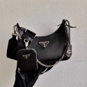 Replica AAA Prada Saffiano leather mini shoulder bag 2BH204 black Tl6100of41