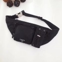 Replica Best Quality Prada Nylon and leather belt bag VA0056 black Tl6526Rf83