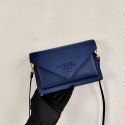 Replica Best Quality Prada Saffiano leather mini-bag 1BP020 blue Tl6161Rf83
