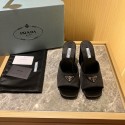 Replica Designer Prada Sandals Shoes PD36520 Silk Black Tl6761Bb80