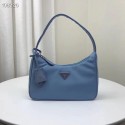 Replica Prada Re-Edition 2000 nylon mini-bag 1NE515 light blue Tl6315Fi42