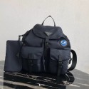 Replica Prada Re-Nylon backpack 1BZ811 black&blue Tl6234iF91