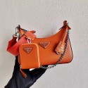 Replica Prada Saffiano leather mini shoulder bag 2BH204 orange Tl6101Kg43