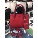 Replica Top Prada Bibliotheque Handbag in Calf Leather 1BA156 red Tl6570ll80