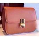 Celine Classic Box Flap Bag Calfskin Leather C2263 Wheat Tl5180nB26
