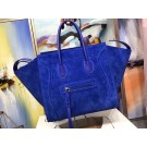 Celine Luggage Phantom Tote Bag Suede Leather CT3372 Blue Tl5148Pu45