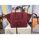 Celine Luggage Phantom Tote Bag Suede Leather CT3372 Red Tl5149KX22