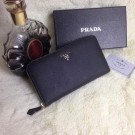 Fake Best Prada Saffiano Leather Large Zippy Wallets Black Tl6732Nk59