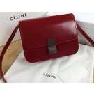 High Quality Celine Classic Box Small Flap Bag Smooth Leather C11042 Dark Red Tl5197BH97