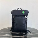 Imitation Prada Re-Nylon backpack 2VZ135 black&green Tl6212Dl40