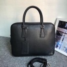 Prada Leather Briefcase 2VE368 black Tl6464Is79