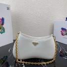 Prada Saffiano leather shoulder bag 2BC148 white Tl6066VF54